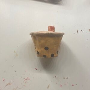 Handcrafted Polka Dot Ceramic boba cup